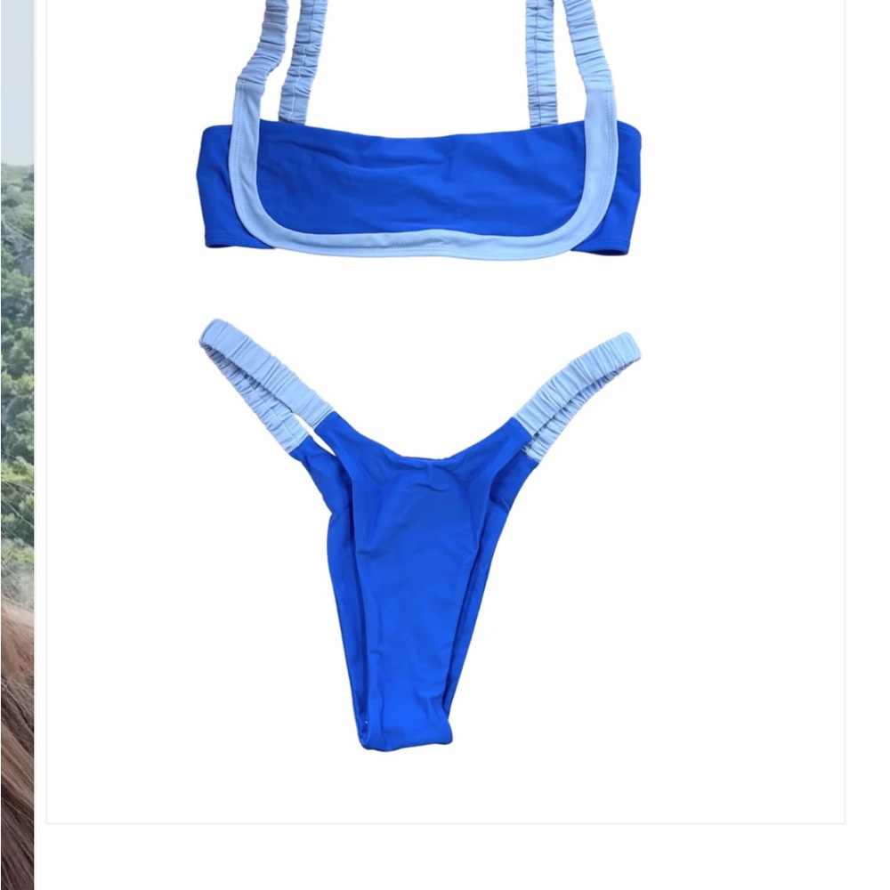 Strawberry Milk Mob Blue and Light Blue Bikini